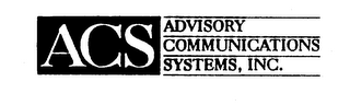 ACS ADVISORY COMMUNICATIONS SYSTEMS, INC. logo