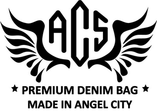 ACS PREMIUM DENIM BAG MADE IN ANGEL CITY logo