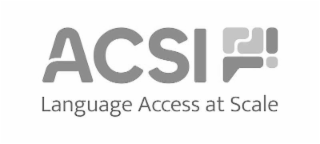 ACSI LANGUAGE ACCESS AT SCALE logo
