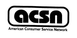 ACSN AMERICAN CONSUMER SERVICE NETWORK logo