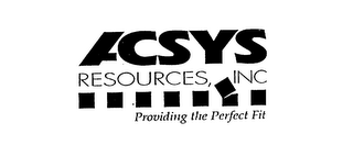 ACSYS RESOURCES, INC. PROVIDING THE PERFECT FIT logo