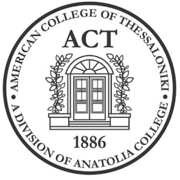 ACT 1886 AMERICAN COLLEGE OF THESSALONIKI A DIVISION OF ANATOLIA COLLEGE logo