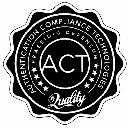 ACT AUTHENTICATION COMPLIANCE TECHNOLOGIES PRAESIDIO DEFENSUM QUALITY logo