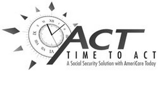 ACT TIME TO ACT A SOCIAL SECURITY SOLUTION WITH AMERICARE TODAY logo