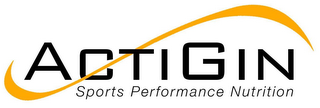 ACTIGIN SPORTS PERFORMANCE NUTRITION logo