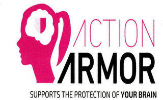 ACTION ARMOR SUPPORTS THE PROTECTION OF YOUR BRAIN logo