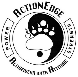 ACTION EDGE ACTIVEWEAR WITH ATTITUDE POWER STRENGTH logo