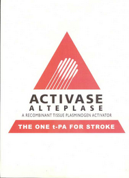 ACTIVASE ALTEPLASE A RECOMBINANT TISSUE PLASMINOGEN ACTIVATOR THE ONE T-PA FOR STROKE logo
