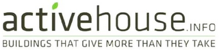 ACTIVEHOUSE.INFO BUILDINGS THAT GIVE MORE THAN THEY TAKE logo
