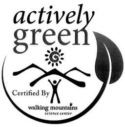 ACTIVELY GREEN CERTIFIED BY WALKING MOUNTAINS SCIENCE CENTER logo