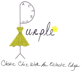 ACTS 16:14 PURPLE CLASSIC CHIC WITH AN ECLECTIC EDGE logo
