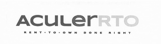 ACULERRTO RENT-TO-OWN DONE RIGHT logo