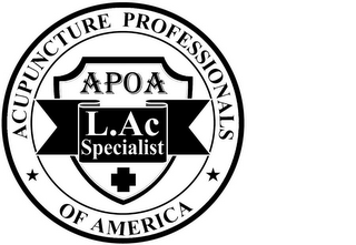 ACUPUNCTURE PROFESSIONALS OF AMERICA APOA L.AC SPECIALIST logo