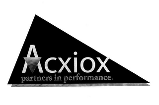 ACXIOX PARTNERS IN PERFORMANCE. logo