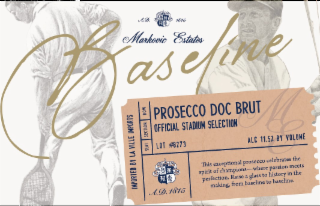 A.D. 1815 MARKOVIC ESTATES IMPORTED BY LA VILLE IMPORTS SEAT SECTION ROW PROSECCO DOC BRUT OFFICIAL STADIUM SELECTION LOT #8273 ALC 11.5 % BY VOLUME A.D. 1815 THIS EXCEPTIONAL PROSECCO CELEBRATES THE SPIRIT OF CHAMPIONS-WHERE PASSION MEETS PERFECTION. RAISE A GLASS TO HISTORY IN THE MAKING, FROM BASELINE TO BASELINE