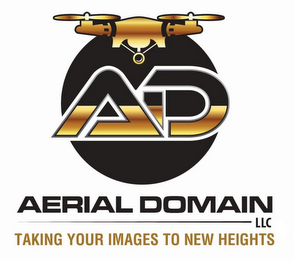 AD AERIAL DOMAIN LLC TAKING YOUR IMAGES TO NEW HEIGHTS logo