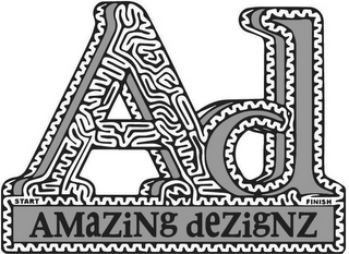 AD AMAZING DEZIGNZ START FINISH logo