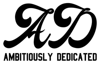 AD AMBITIOUSLY DEDICATED logo