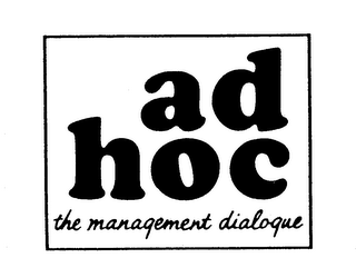 AD HOC THE MANAGEMENT DIALOGUE logo