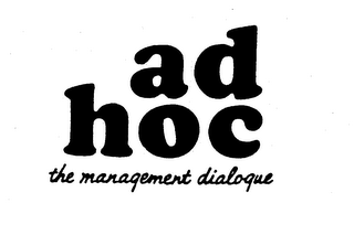 AD HOC THE MANAGEMENT DIALOGUE logo