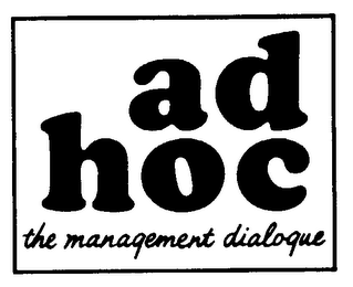 AD HOC THE MANAGEMENT DIALOQUE logo