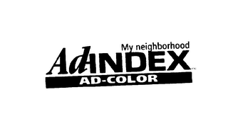 AD-INDEX INC. MY NEIGHBORHOOD AD-COLOR logo