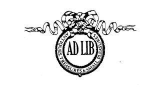 AD LIB ANTIQUES, TREASURES & SMALL PLEASURES logo
