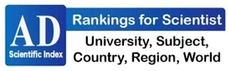 AD SCIENTIFIC INDEX RANKING FOR SCIENTIST UNIVERSITY, SUBJECT, COUNTRY, REGION, WORLD logo