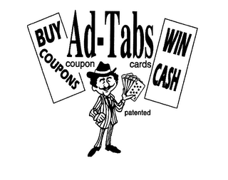 AD-TABS COUPON CARDS BUY COUPONS WIN CASH PATENTED logo
