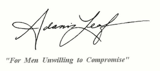 ADAM'S LEAF "FOR MEN UNWILLING TO COMPROMISE" logo