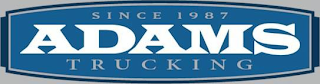 ADAMS TRUCKING SINCE 1987 logo