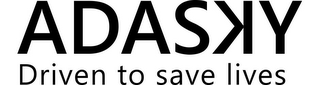 ADASKY DRIVEN TO SAVE LIVES logo