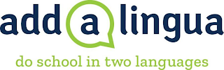 ADD A LINGUA DO SCHOOL IN TWO LANGUAGES logo