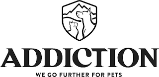 ADDICTION WE GO FURTHER FOR PETS logo