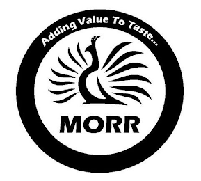 ADDING VALUE TO TASTE . . . MORR logo