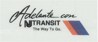 ADELANTE CON NJ TRANSIT THE WAY TO GO. logo