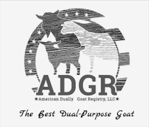 ADGR AMERICAN DUALLY GOAT REGISTRY, LLC THE BEST DUAL-PURPOSE GOAT logo