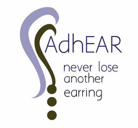 ADHEAR NEVER LOSE ANOTHER EARRING logo