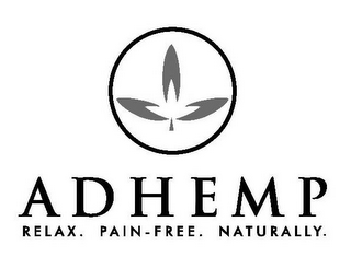 ADHEMP RELAX. PAIN-FREE. NATURALLY. logo