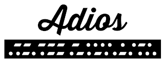 ADIOS -- --- - · · · ·  ·  ·- · · · - · · -- · -· · - · · · · logo