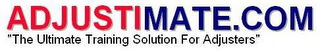 ADJUSTIMATE.COM "THE ULTIMATE TRAINING SOLUTION FOR ADJUSTERS" logo