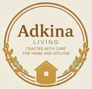 ADKINA LIVING CRAFTED WITH CARE FOR HOME AND KITCHEN logo