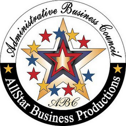 ADMINISTRATIVE BUSINESS COUNCIL ALLSTAR BUSINESS PRODUCTIONS ABC logo