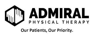 ADMIRAL PHYSICAL THERAPY OUR PATIENTS, OUR PRIORITY. logo