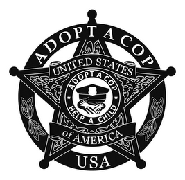 ADOPT A COP USA UNITED STATES OF AMERICA ADOPT A COP HELP A CHILD logo