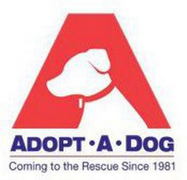 ADOPT-A-DOG COMING TO THE RESCUE SINCE 1981 logo