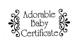 ADORABLE BABY CERTIFICATE logo
