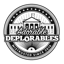 ADORABLE DEPLORABLES MISTRUSTED SINCE 2016 logo