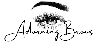 ADORNING BROWS logo
