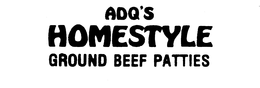 ADQ'S HOMESTYLE GROUND BEEF PATTIES logo